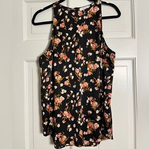 A.L.C. Black Floral Silk Blend Blouse size 10